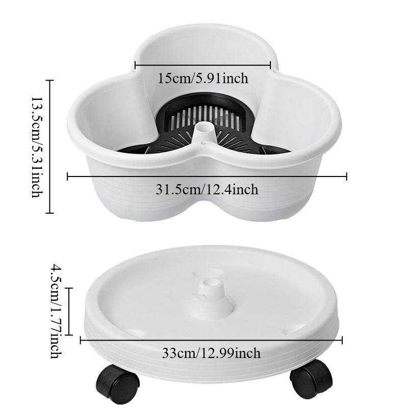 Stackable Self-Watering Plastic Planters (6 pcs)