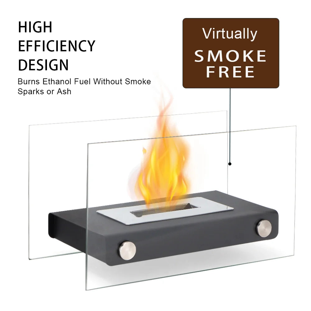 14" L Rectangular Tabletop Fire Bowl Pot (white)