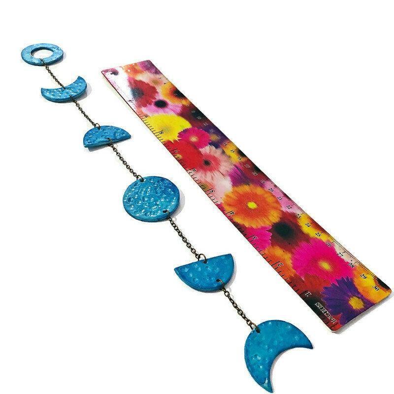 Turquoise Moon Phase Wall Hanging