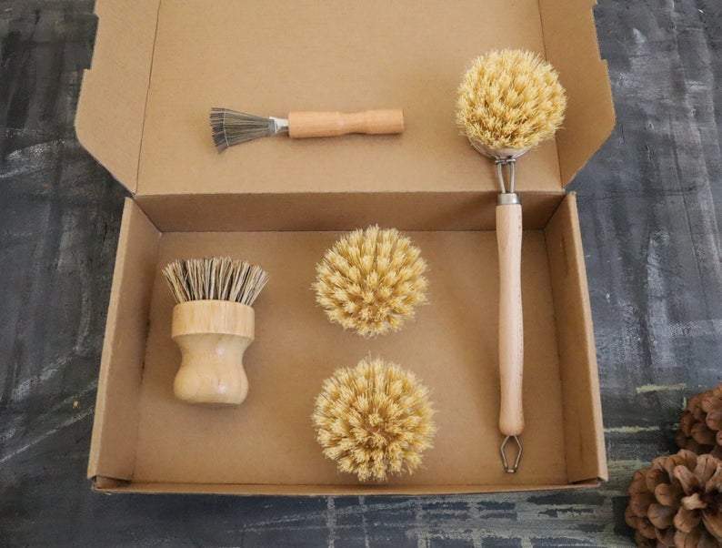 Zero Waste Kitchen Brush Set - Handy Kit